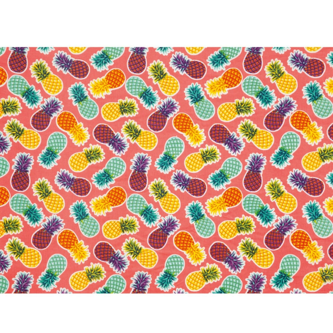 TECIDO PATCHWORK AM-2594 ESTAMPADO ABACAXI 5500 DOHLER 100X150 CM