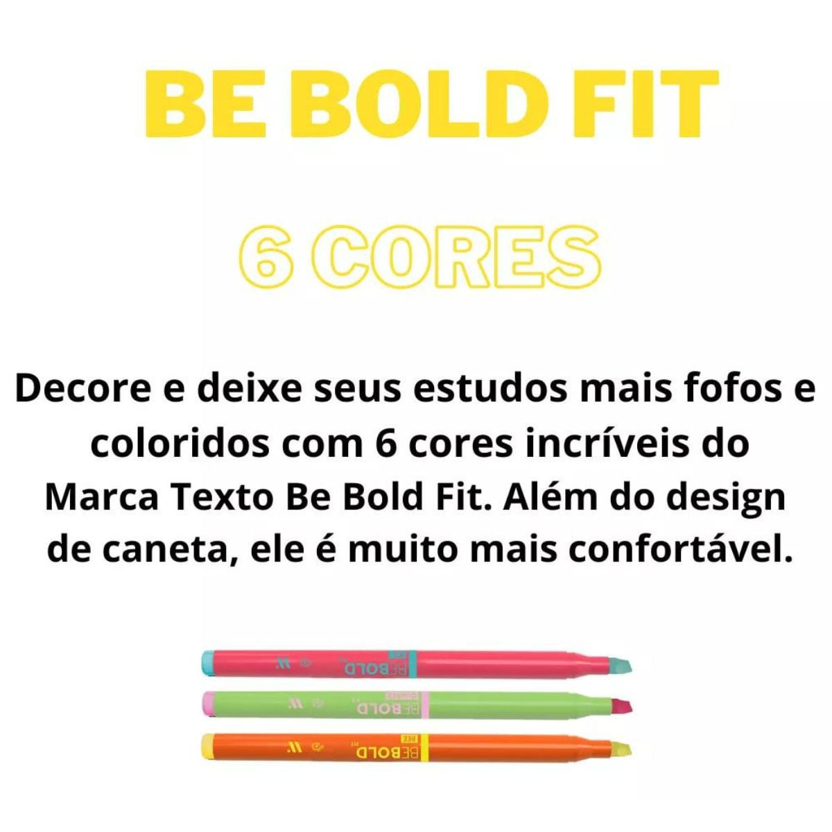 MARCA TEXTO BE BOLD FIT - PONTA SLACK - 6 UNIDADES - NEWPEN