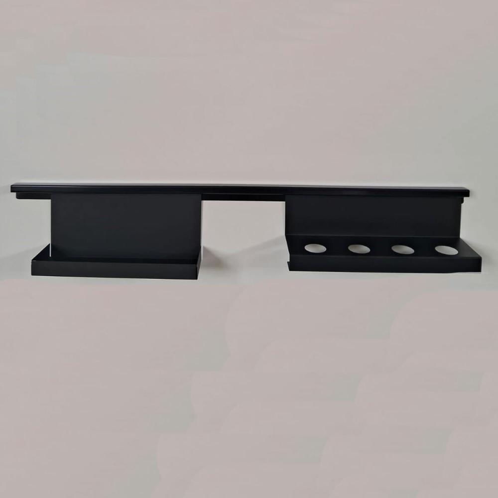 Barra para Cozinha de Encaixe 90cm Suporte Tubo Aço Carbono Preto Flat Piva