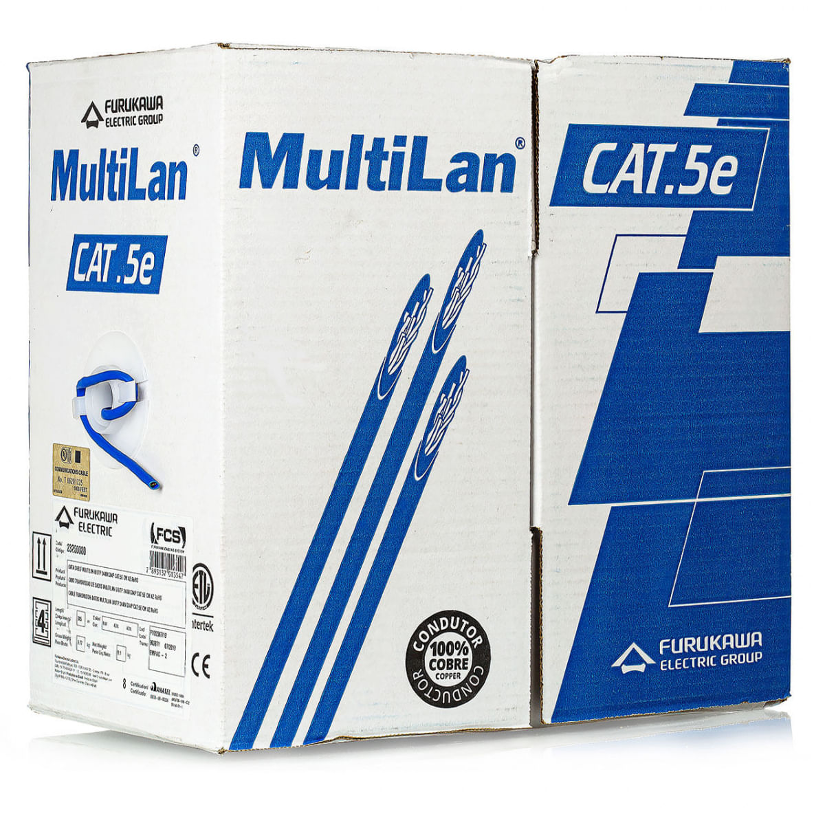 Cabo de Rede Furukawa Cat5e Anti Chama - 60 Metros