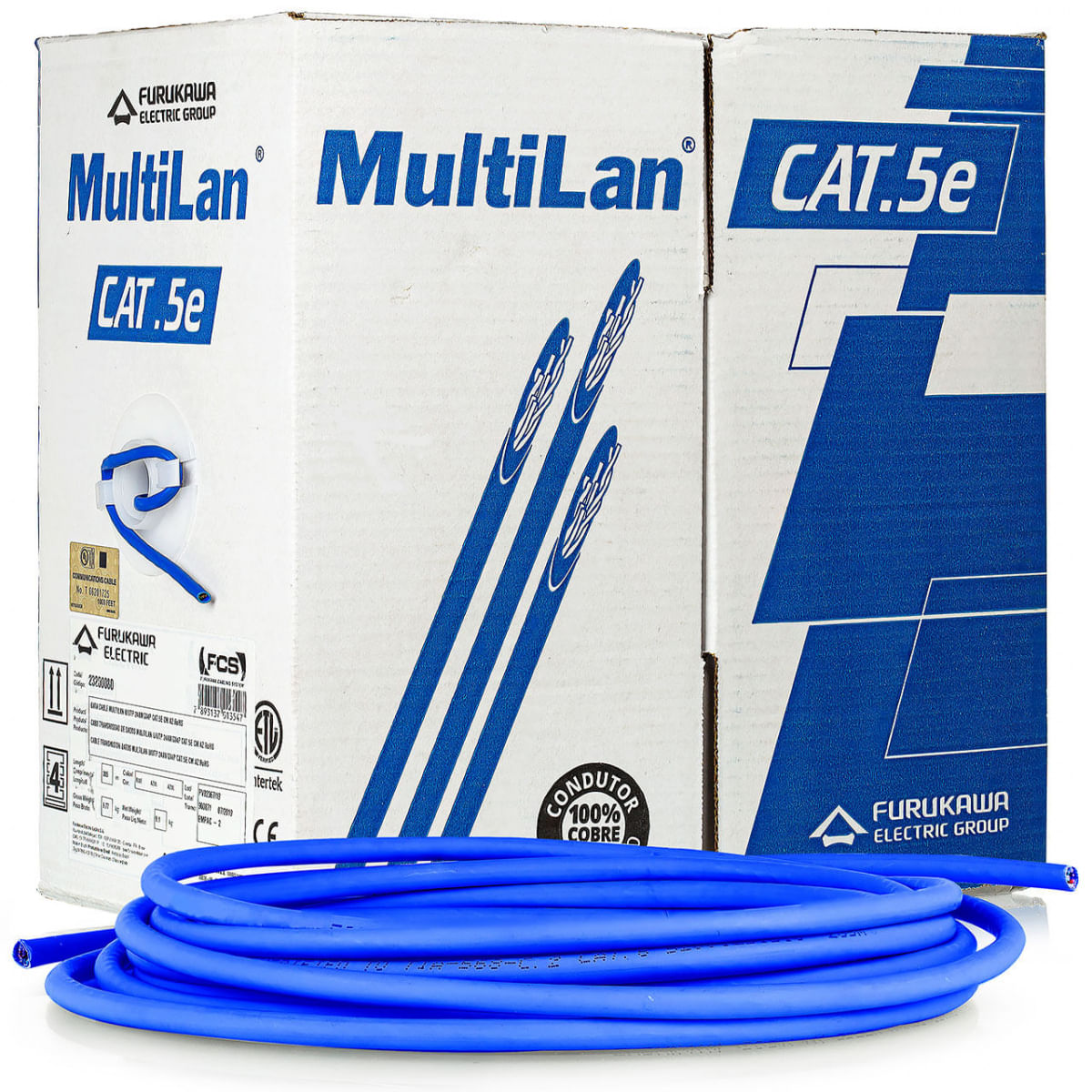 Cabo de Rede Furukawa Cat5e Anti Chama - 60 Metros