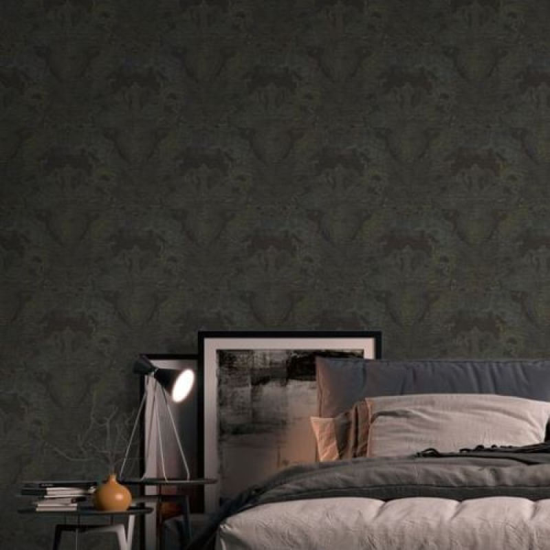 Papel de Parede Metropolitan Stories 3 Arabesco Preto 391195MS