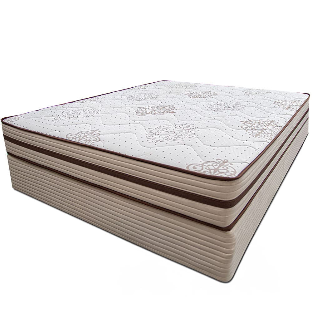 Cama Box Casal Cama InBox Livity com Molas Ensacadas e Espuma D26 24x138x188cm  Bege Bege