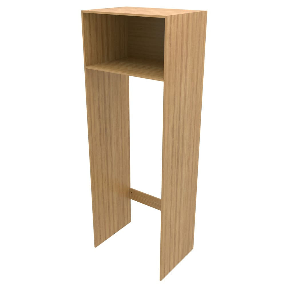 Armário de Geladeira Bartira Cristal MDP 15mm com 1 Porta e Lateral - 80cm de largura - Lâmina Mel Lâmina Mel