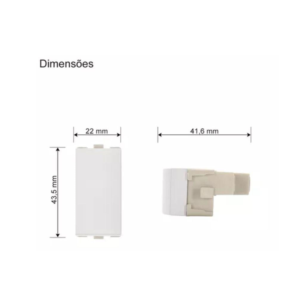 Modulo Interruptor Simples Branco Sleek Margirius 16062