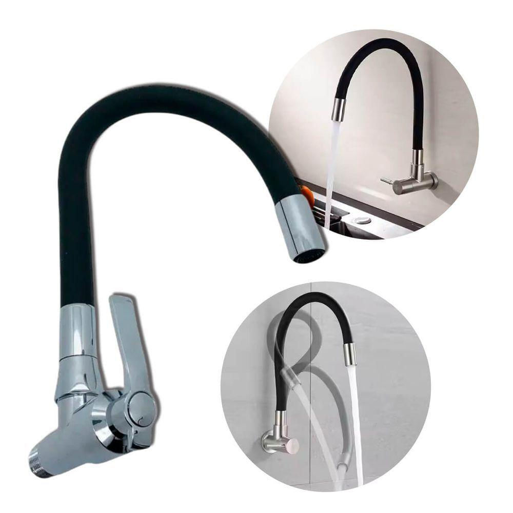 Torneira Monocomando Bica Flexível Com Design Sofisticado