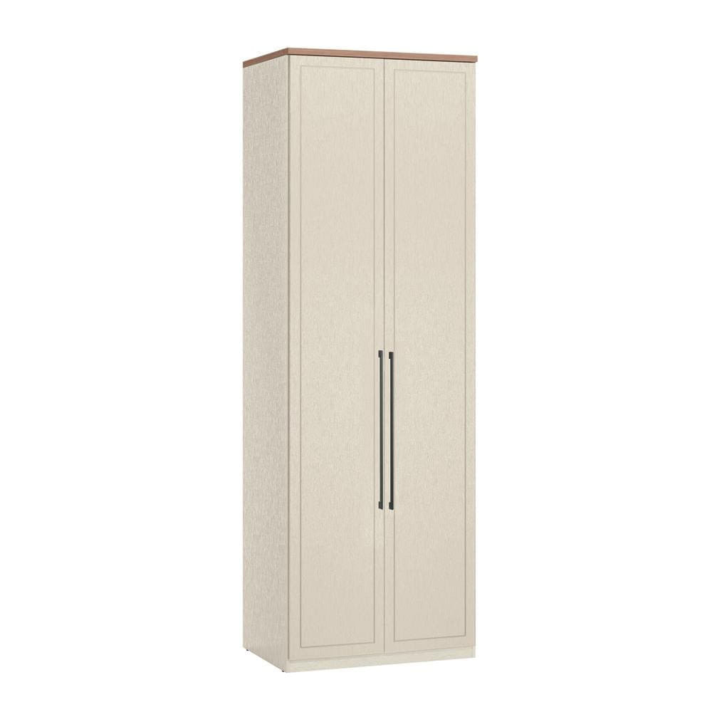 Guarda-roupa Modulado 166 Toledo 11 Portas e 12 Gavetas Casal com Closet 7 peças 195 cm largura Areia com Wood