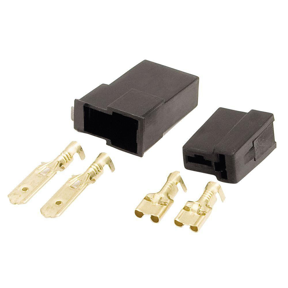 Conector Permak 2 Vias Quadrado Com Terminais Kit 4 Pecas