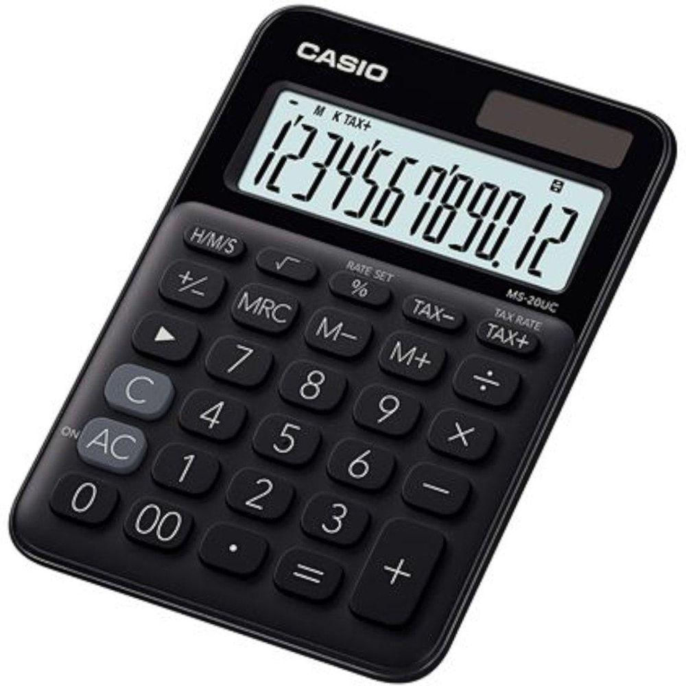 Calculadora Compacta Casio Mesa Visor Amplo 12 Díg Ms-20ucbk