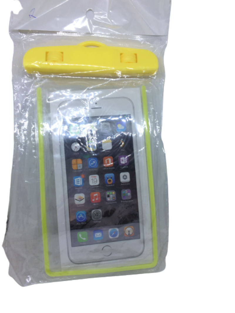 Capa Bolsa WATERPROOF P/ Celular a Prova D?água Impermeável Universal Amarelo - SMILE