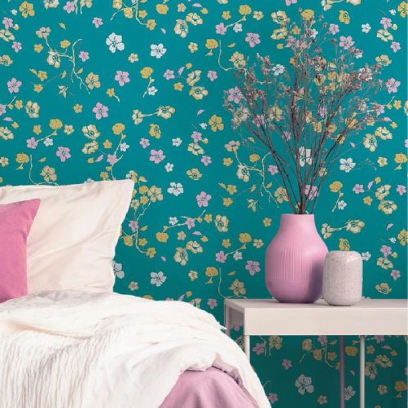 Papel de Parede House of Turnowsky Floral Verde 389072