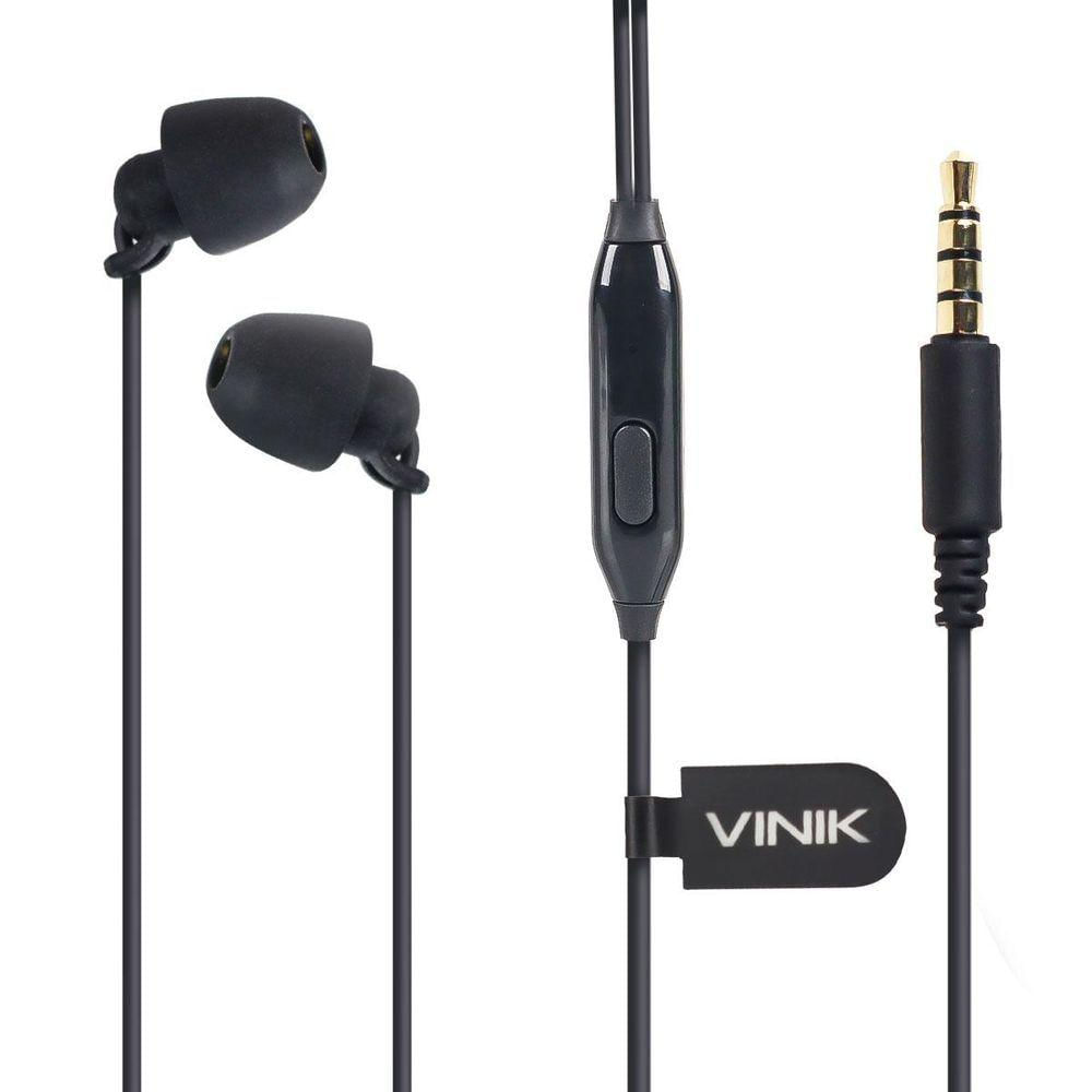 Fone De Ouvido Sound Comfort Preto Com Microfone Cabo 1.2m