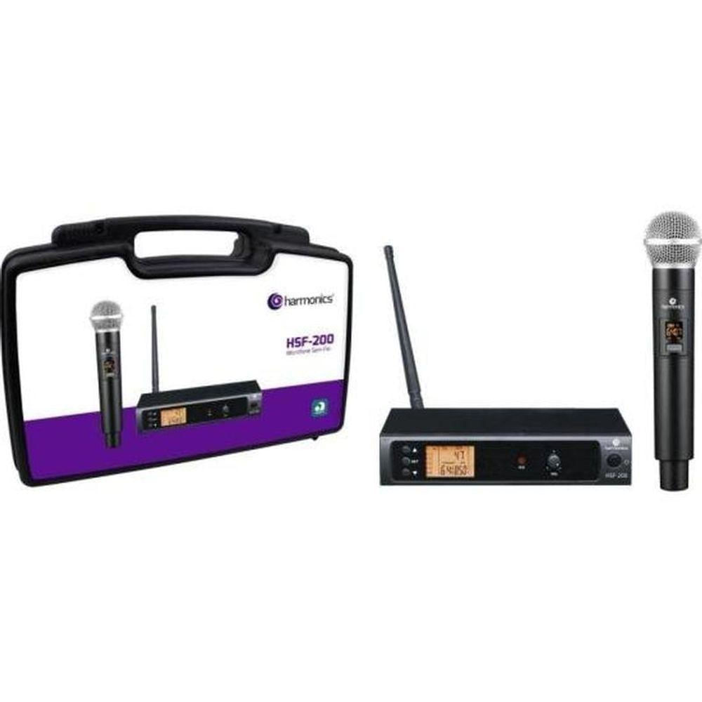Microfone Sem Fio Harmonics Hsf-200 Simples