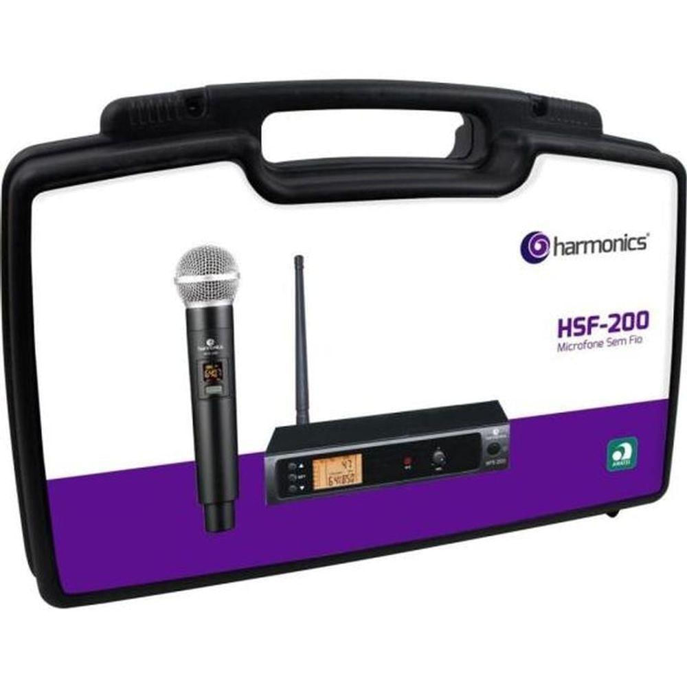 Microfone Sem Fio Harmonics Hsf-200 Simples