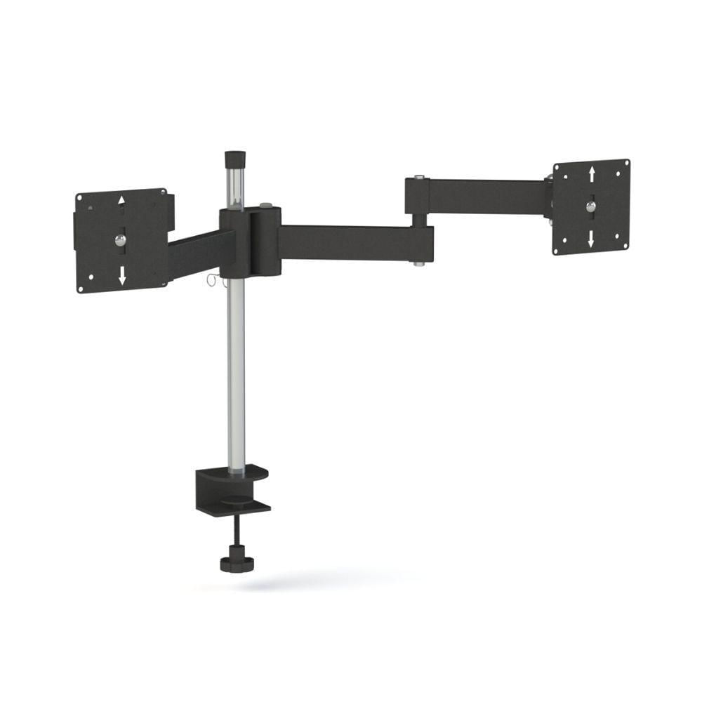 Suporte De Mesa Multivisao Triarticulado Para 2 Monitores - Preto