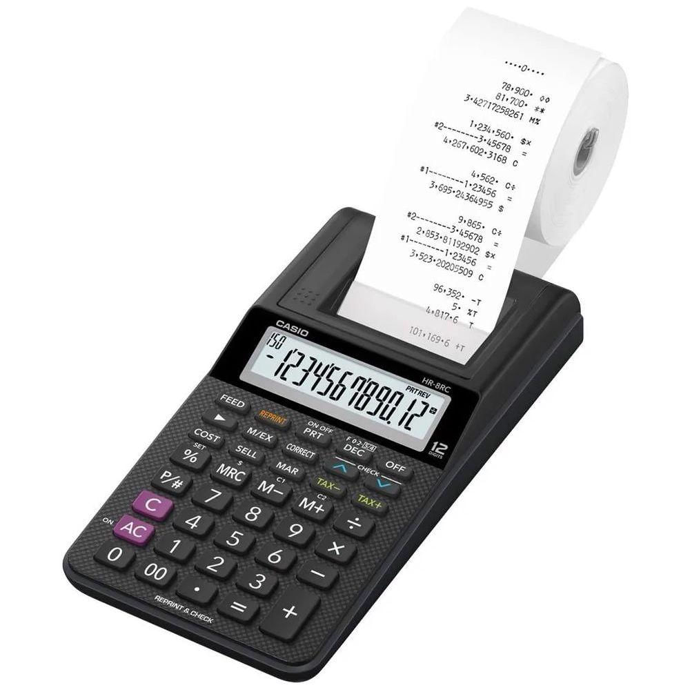 Calculadora Com Bobina Casio Hr-8rc-bkb-