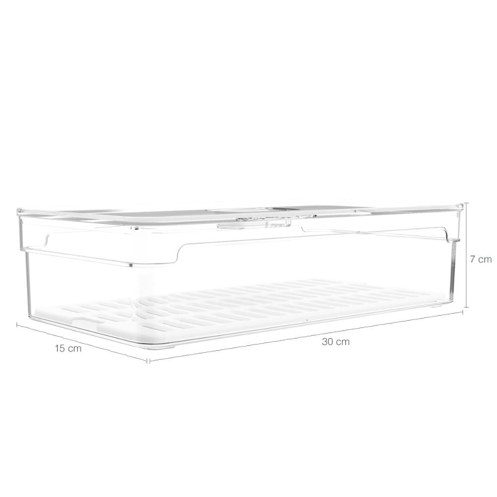 Organizadores De Geladeira Porta Ovos 18 Un Porta Legumes Frutas Verduras Clear Fresh OU
