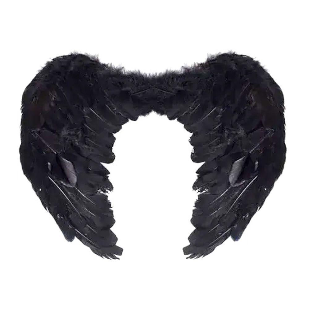 Asa De Anjo Preta Infantil - 50cm
