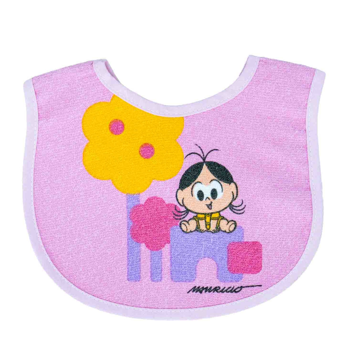 BABADOR ANATOMICO TURMA DA MONICA BABY ESTAMPADO C/VIES TAM UNICO PCT C/01UN //MAGALI