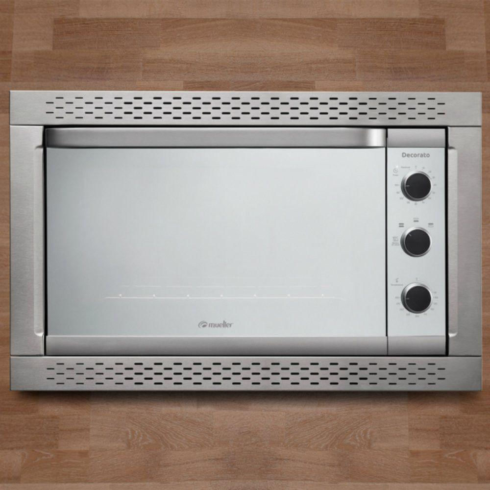 Forno Elétrico De Embutir Mueller Decorato Inox 44L Inox 220V