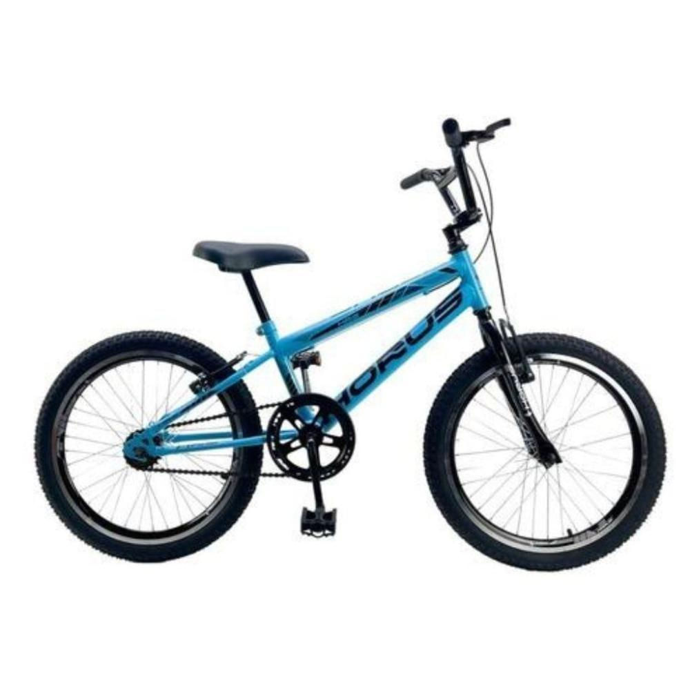 Bicicleta Infantil Aro 20 Bmx Cross Freestyle Pro Horus - Route Bike Azul Claro