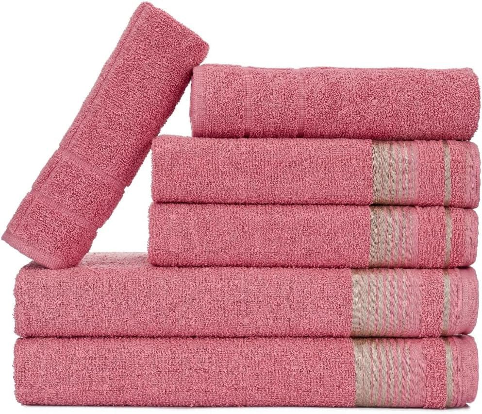 Jogo de Toalhas Luxury Soft Beka 360 g/m² 2 Banho + 2 Rosto + 2 Piso Luxo Rosê