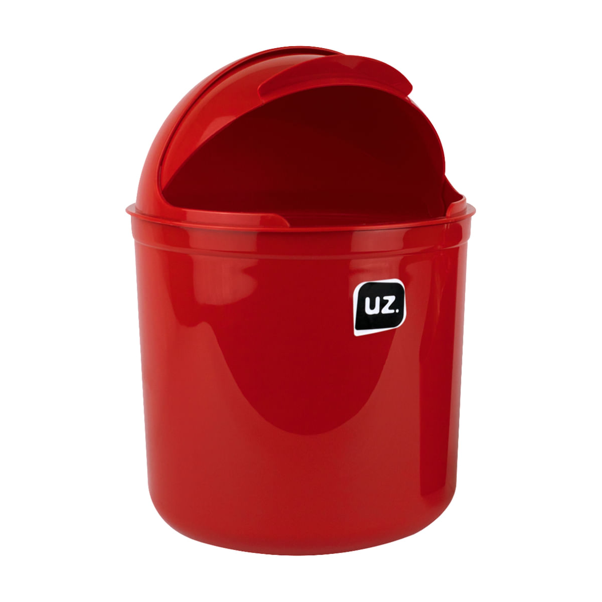 Kit Pia Cozinha Conjunto Organizador 2 Peças Multiuso Lixeira 4 Litros E Porta Detergente Dispenser UZ Utilidades Vermelho