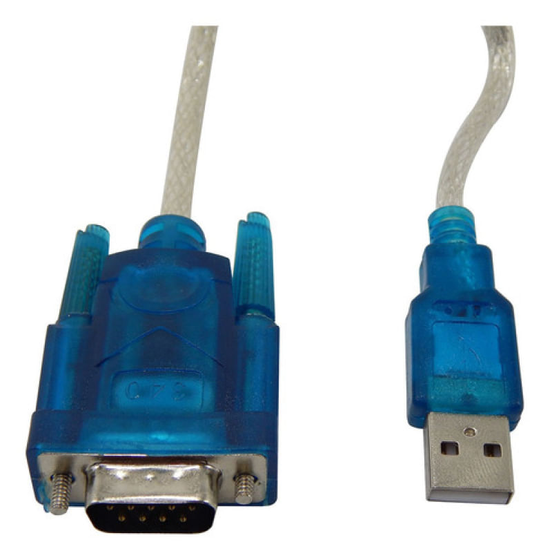 Cabo Conversor Usb 2.0 Serial Rs232 Db9 9 Pinos Adaptador Cinza