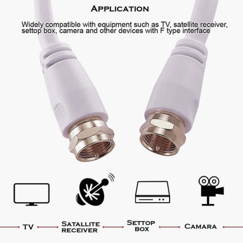 Cabo Coaxial Rg6 2 Metros 75ohm Com Conectores