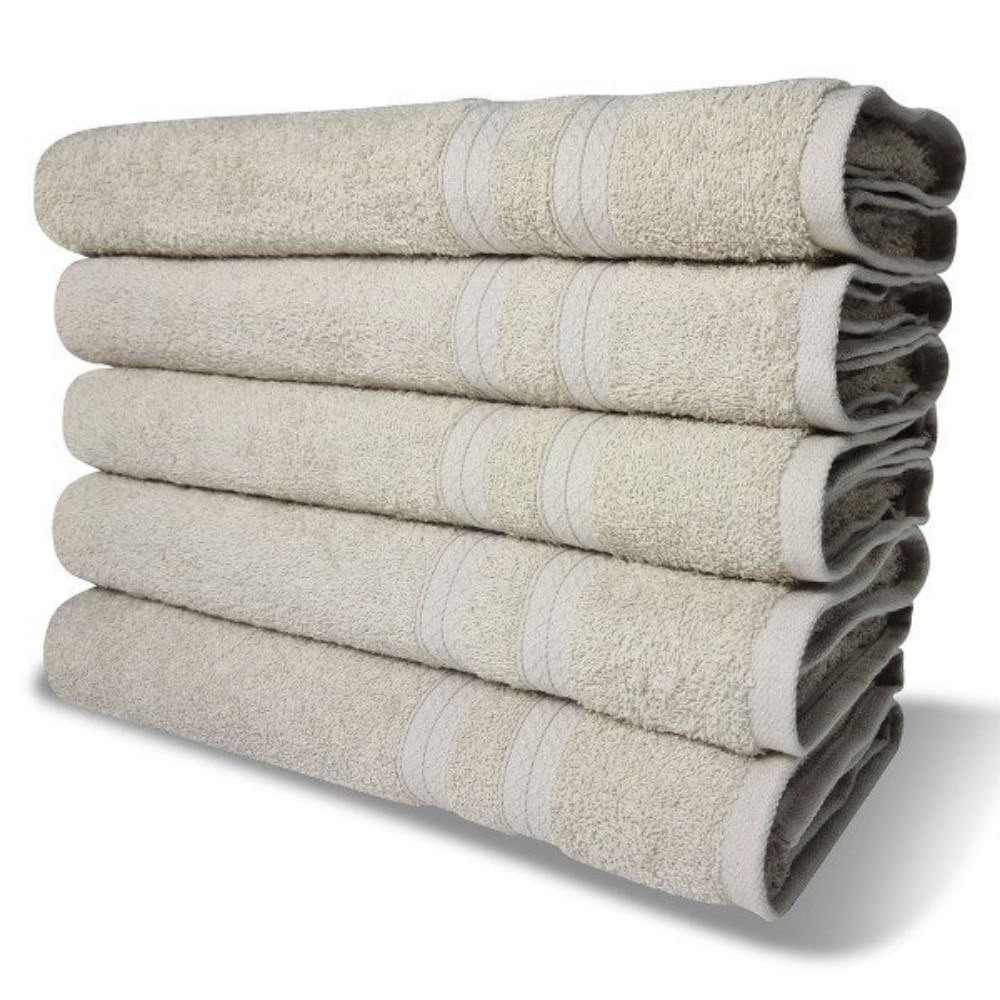 Kit 5 Toalhas Super Grossa Felpuda E Macia 80x150cm Beka Bege