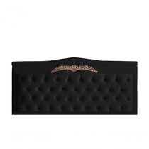 Cabeceira De Cama Box Painel Barcelona King 195 Cm Retro Capitonê Botão Encapados Suede Preto Do Lar Móveis