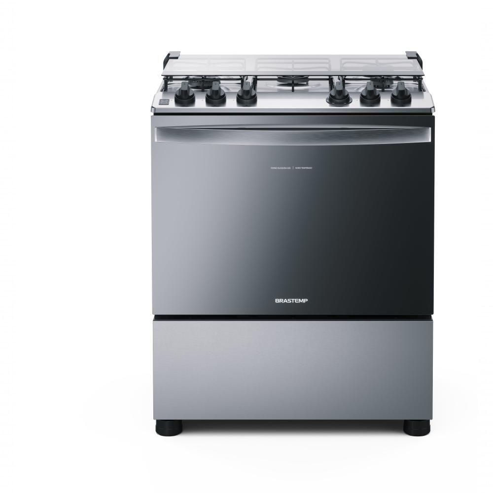 Fogão A Gás Brastemp 5 Bocas Inox BFS5NCRUNA Bivolt