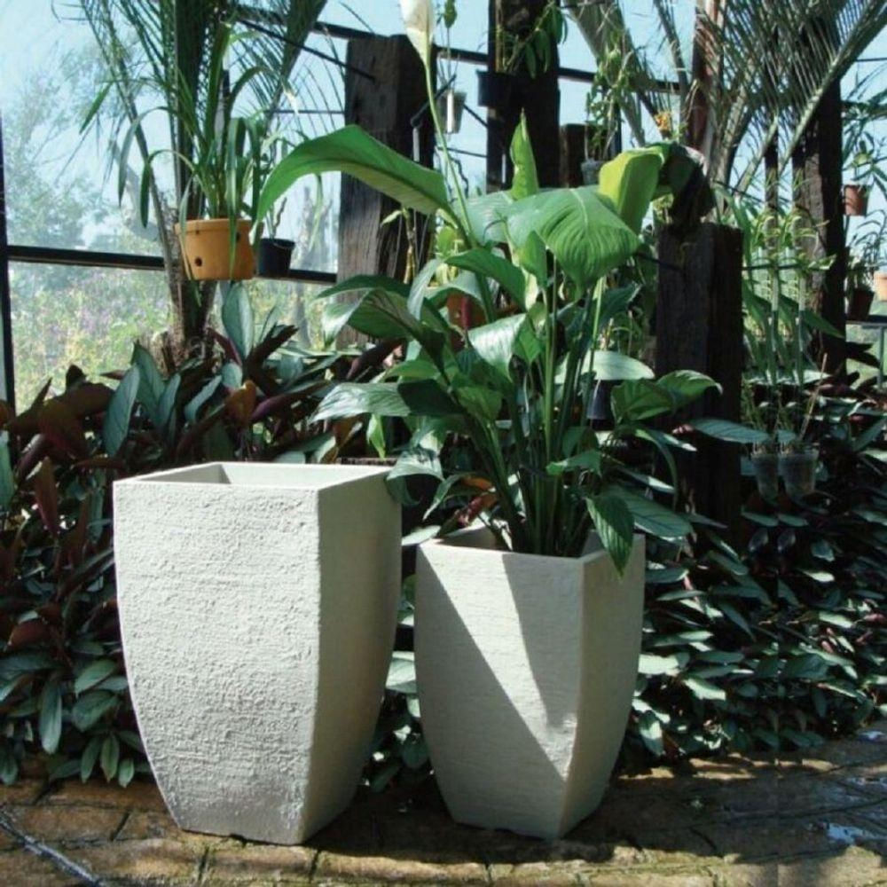 Vaso Polietileno Japi Quadrado Moderno Jvqmc20 Cimento