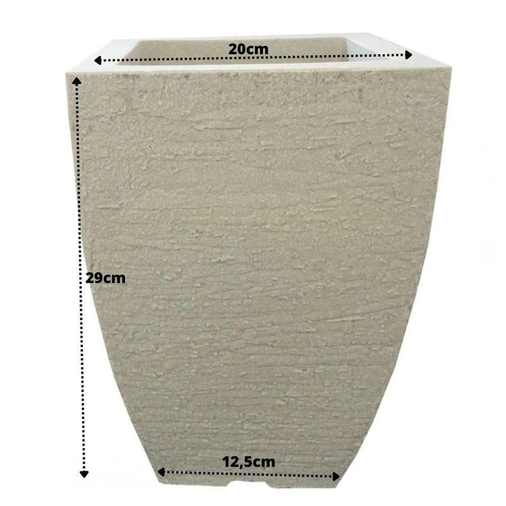 Vaso Polietileno Japi Quadrado Moderno Jvqmc20 Cimento