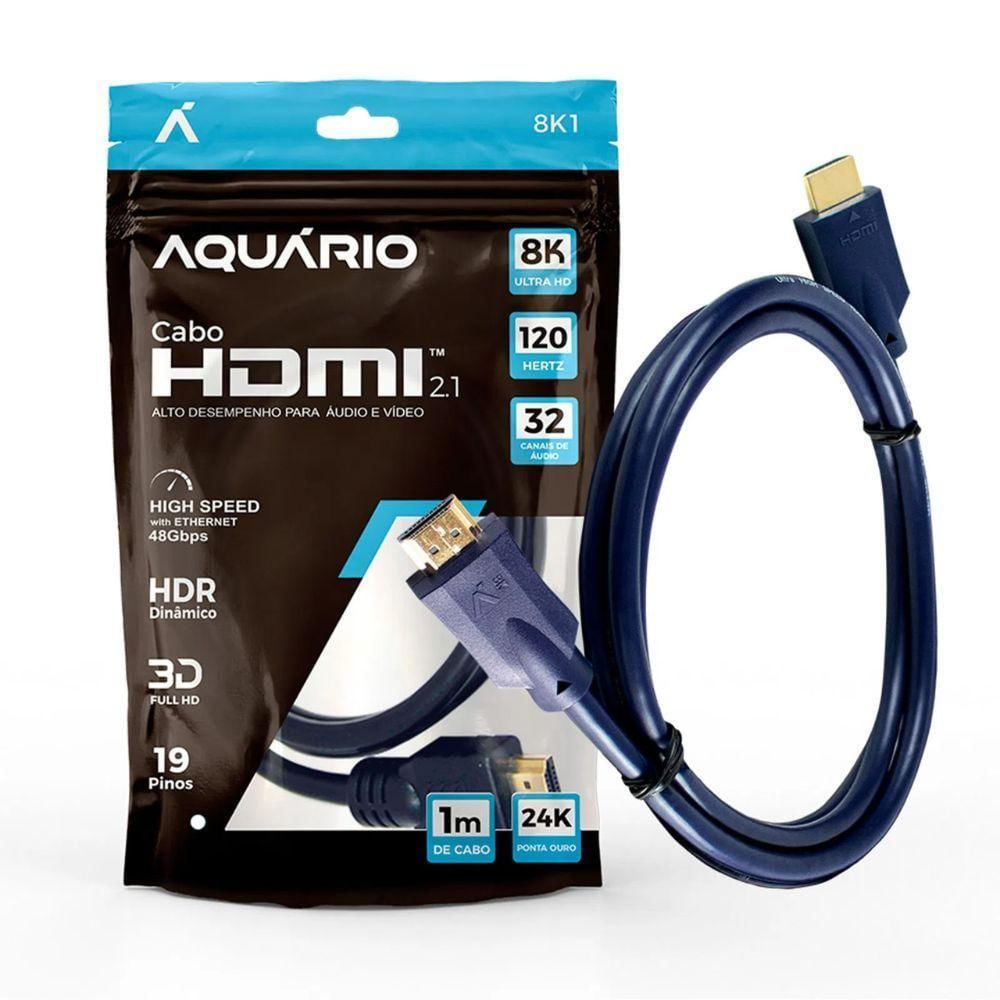 Cabo Hdmi Aquario 8k1 8k Macho X Macho 2.1 1m