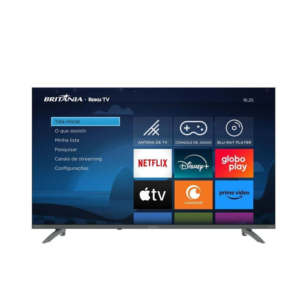 Smart TV 43” Britânia BTV43VA4REGB Roku TV LED Dolby Audio Bivolt