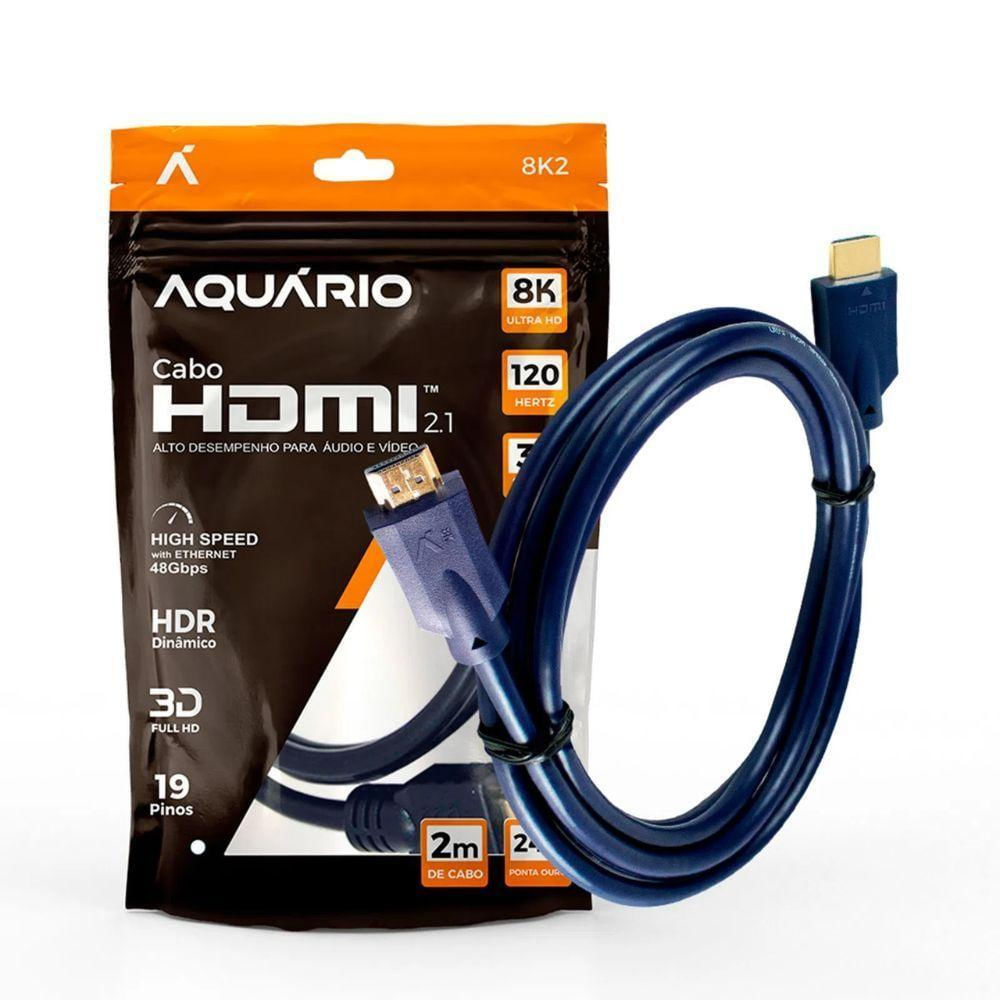 Cabo Hdmi Aquario 8k2 8k Macho X Macho 2.1 2m