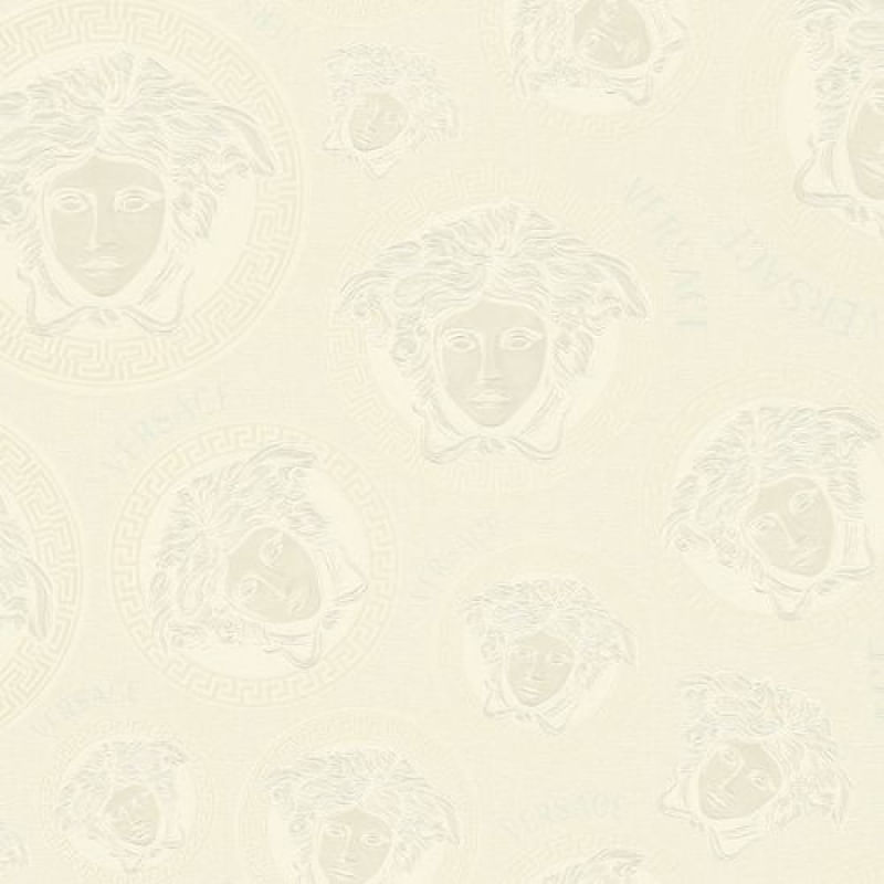 Papel de Parede Versace V Moderno Branco 386116