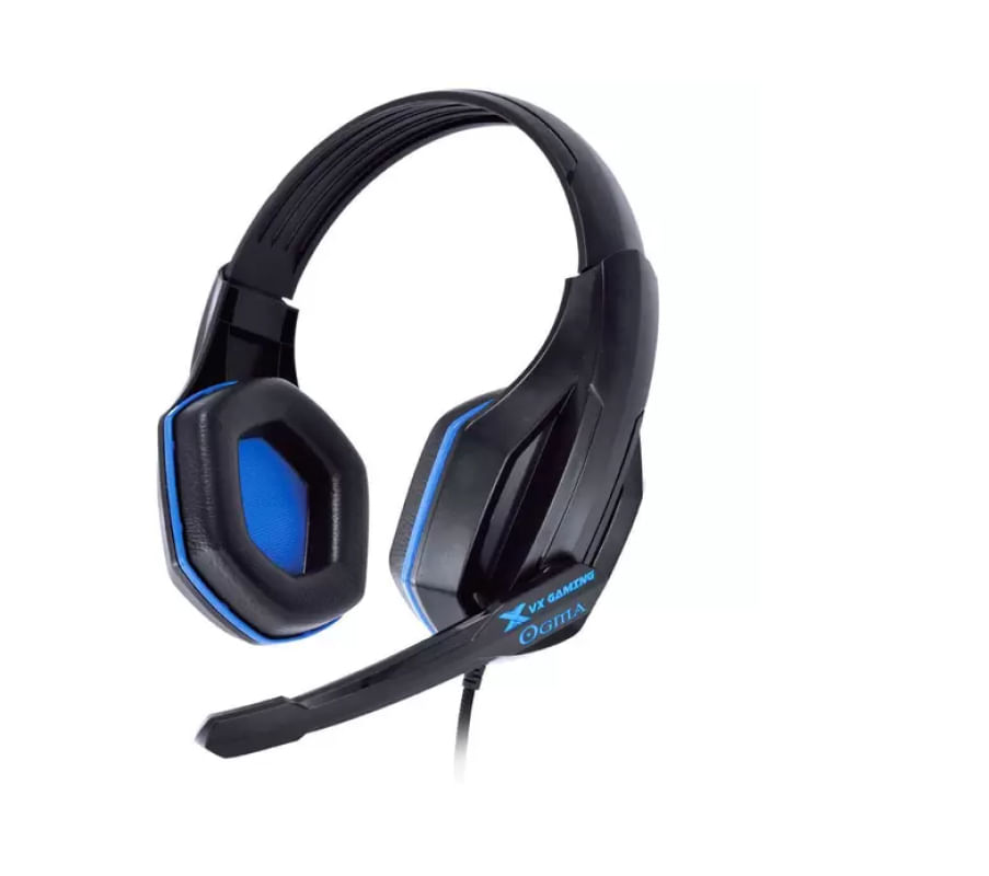 Fone De Ouvido Headset Gamer Ogma Preto/Azul Vinik