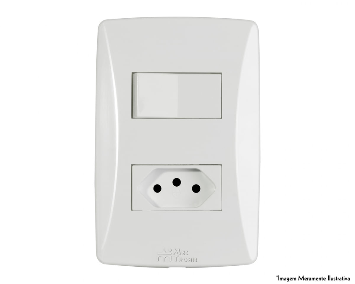 INTERRUPTOR PETRA 1 SIMP+TOM 2P+T C/PL 10A 250V 39057 C/10PCS