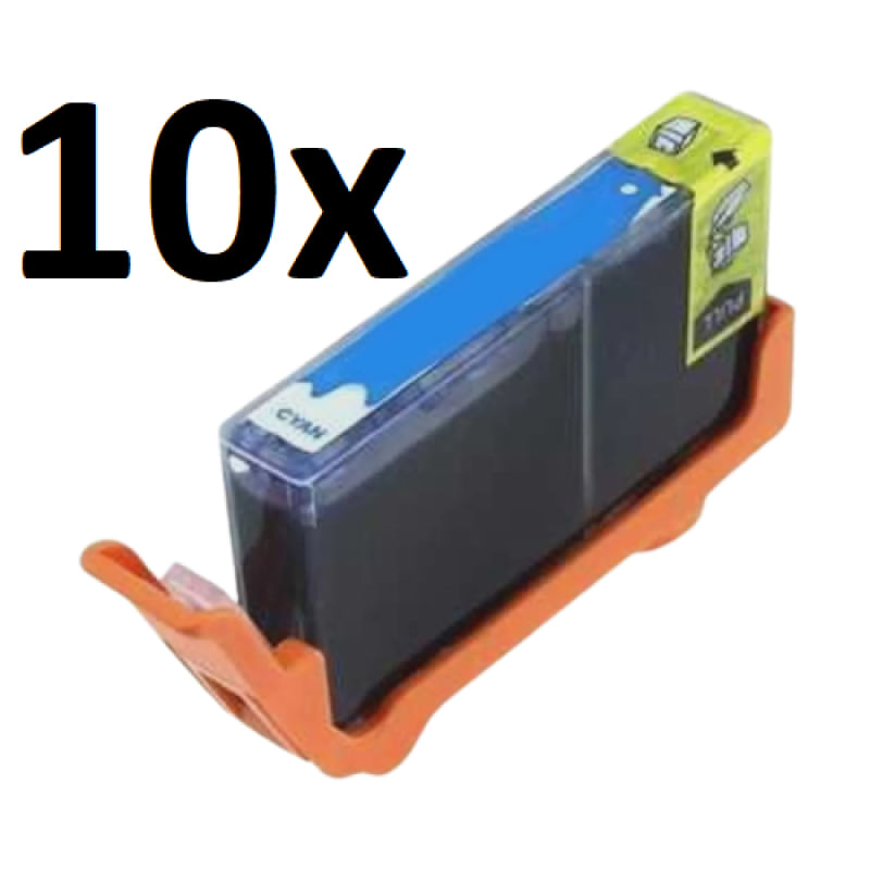 Kit +10 Cartucho Ciano Jato De Tinta Compatível 564 564C CO565 - CO565