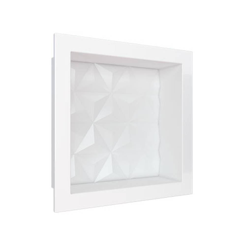 Nicho Texturizado Marmore Sintético Cozimax - 30x30cm - Branco