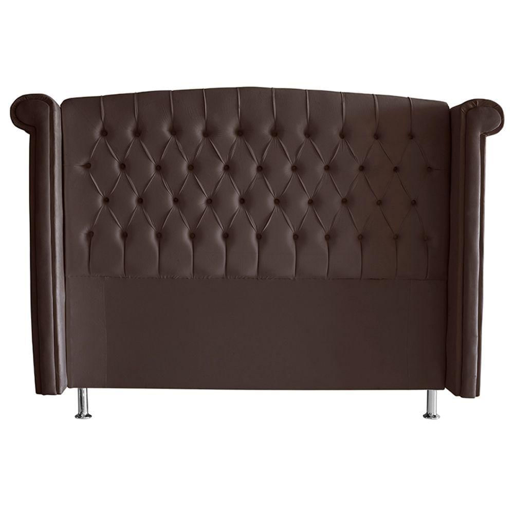 Cabeceira De Cama Box Luxo King 195 Cm Suede Rosê Do Lar Móveis