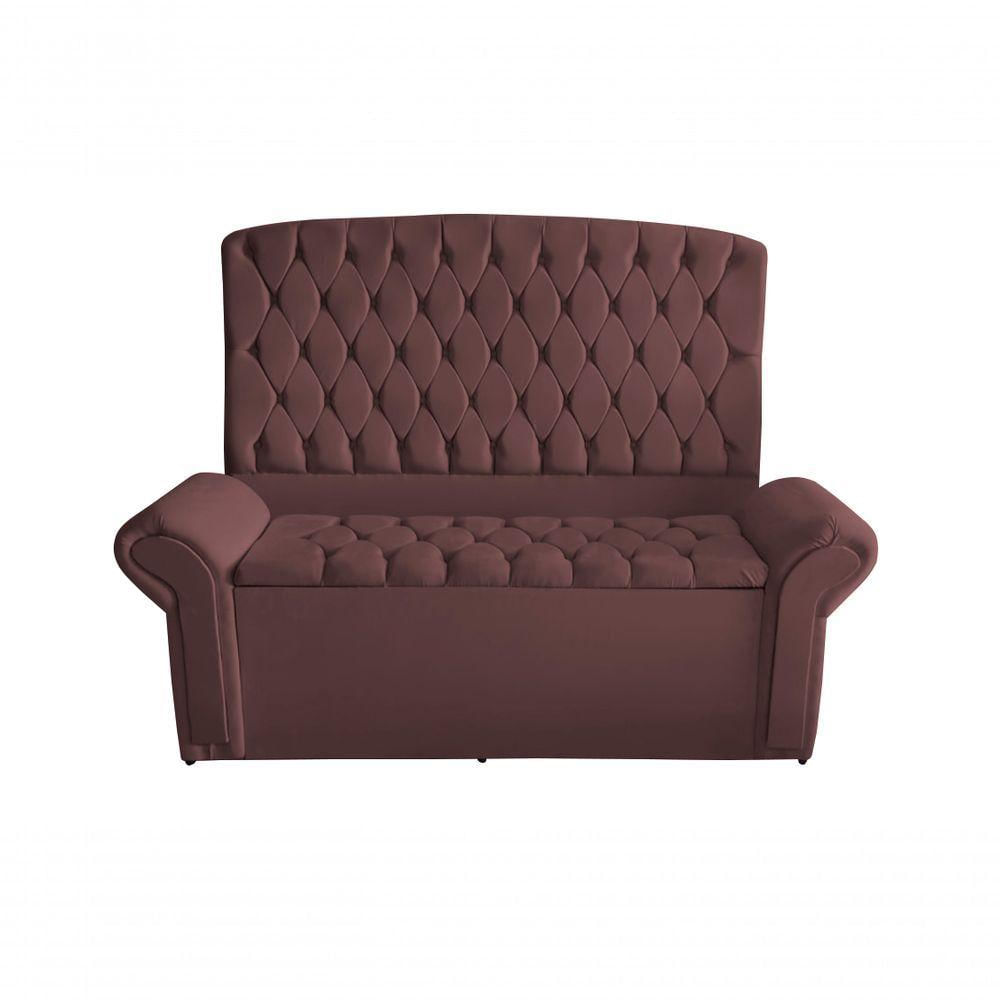 Kit Dubaí Cabeceira De Cama Box Casal E Recamier Baú Solteiro 90 Cm Suede Rosê Do Lar Móveis