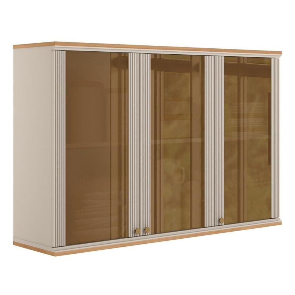 Armario Aereo 3 Portas Berlim Jequitiba Off White