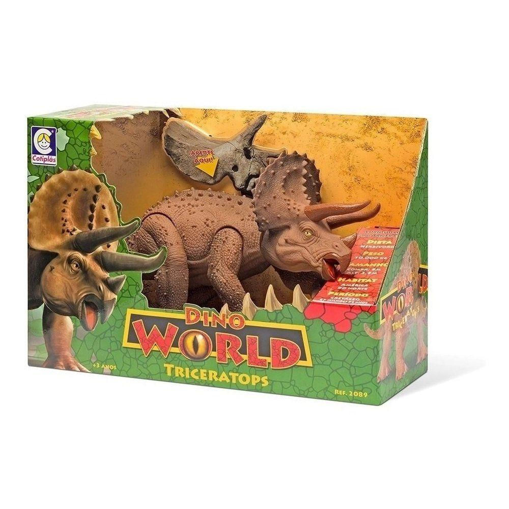 Dino World - Triceratops Com Som 2089 - Cotiplas 2089