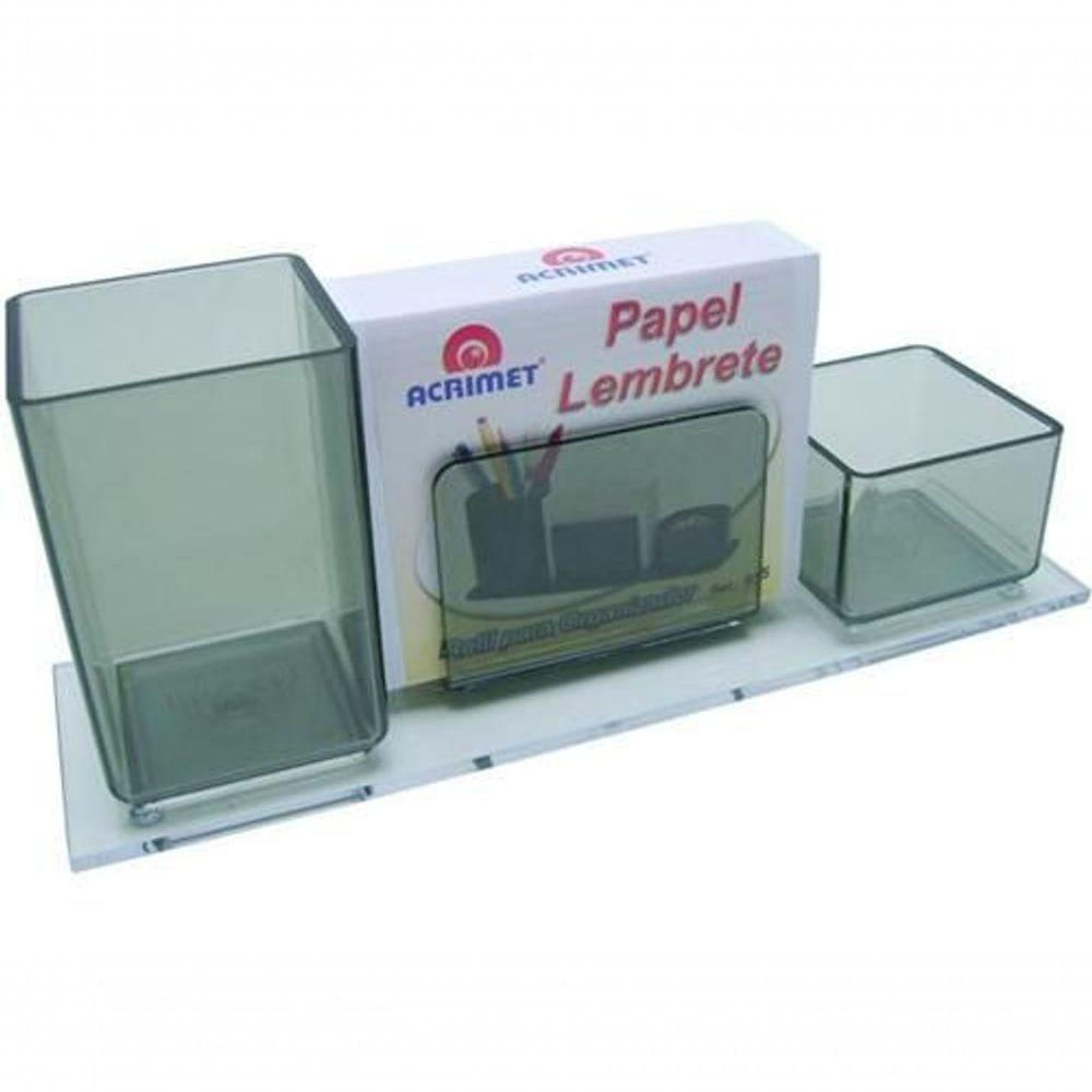 Porta Lapis Clips E Lembrete E Papel Bco Acrimet 947 Fume