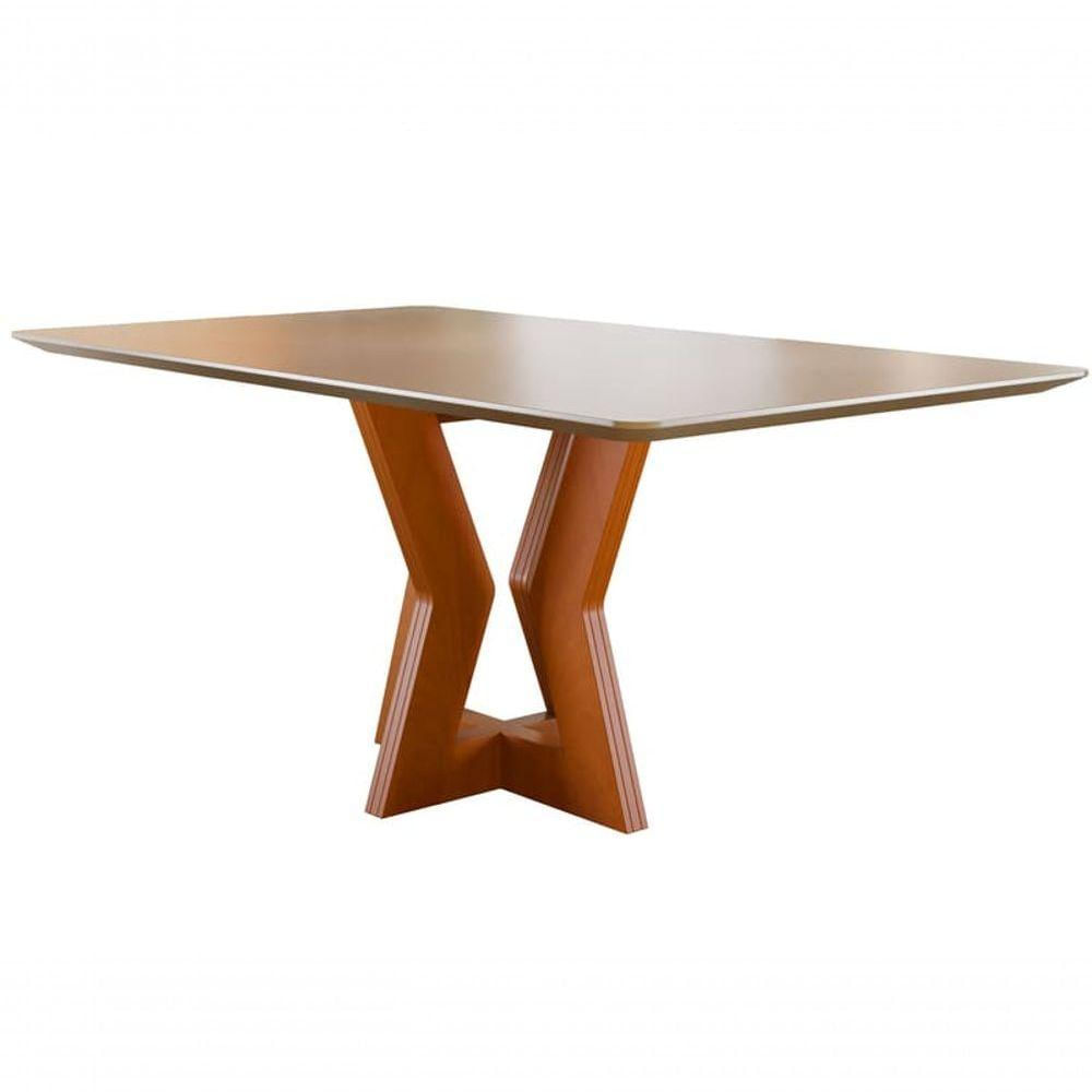 Mesa De Jantar Moderna Com Vidro 1,40x0,90m Jade