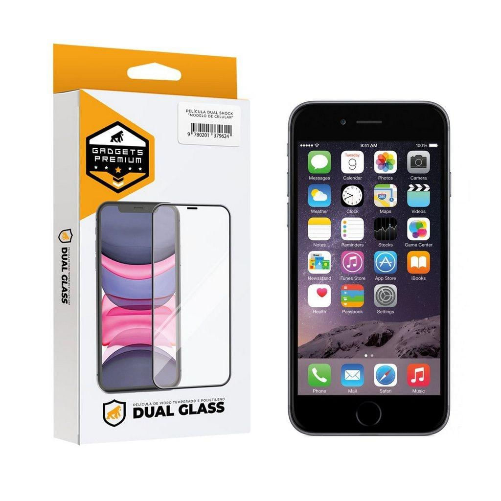 Película Dual Glass para iPhone 6s Plus - Preto - Gshield