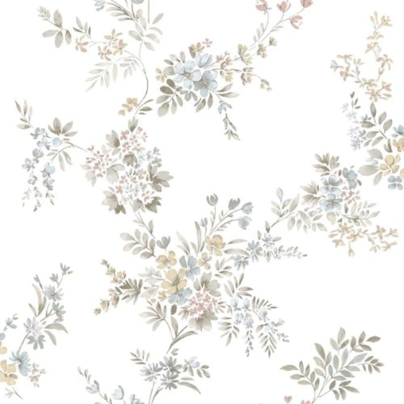 Papel de Parede Happy Floral Branco 12311